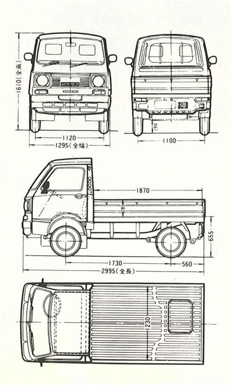 Subaru Sambar Blueprint Subaru Blueprints Concept Car Design
