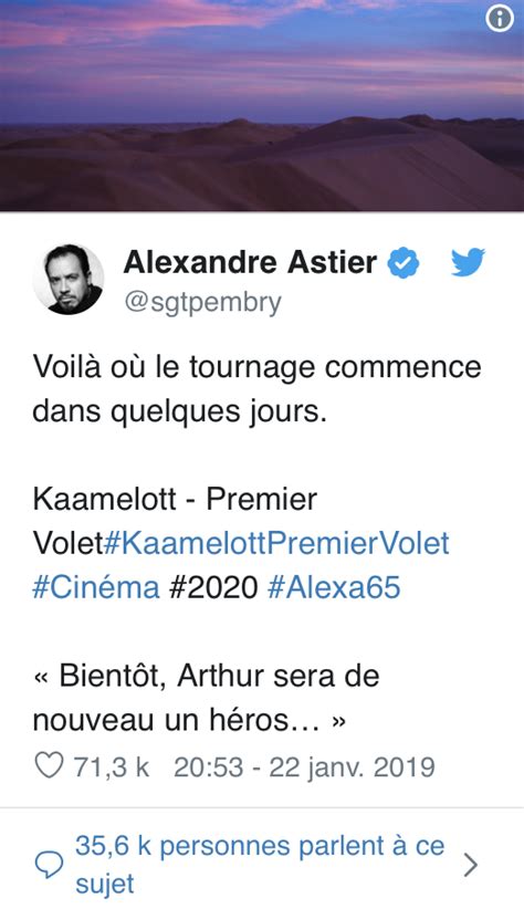 Les dieux, insultés par cette cruelle dictature, provoquent le retour d'arthur pendragon et l'avènement de la résistance. Kaamelott - Premier Volet : début du tournage du film, par ...