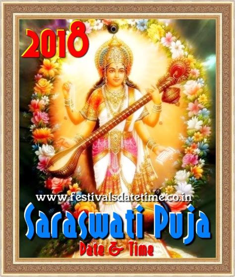 2018 saraswati puja date in west bengal and india 2018 vasant panchami puja 2018 saraswati puja