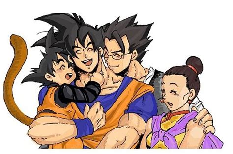 Goten Goku Gohan And Chi Chi ♥ Dragon Ball Z Dragon Ball Super Art Gohan And Goten Goku And