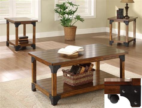 Rustic log coffee and end table set pine and cedar (natural clear) 4.6 out of 5 stars 55. William Coffee & End Table Set