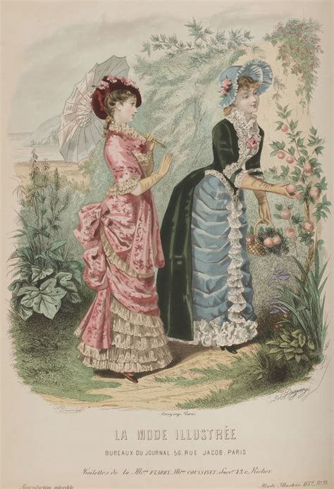 La Mode Illustrée 1882 Fashion Plates Art Deco Fashion Historical