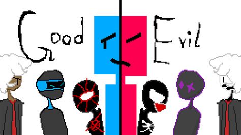 Pixilart Good And Evil  Ver By Spider In Black