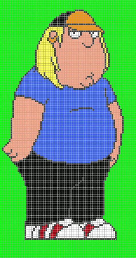 Pixel Art Grid Peter Griffin Perler Patterns Stewie Hitomi Tanaka