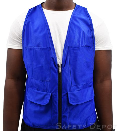 Blue safety vests are able to be customized starting at just 99 cents with our screen printing process. Royal Blue Unisex Safety Vest