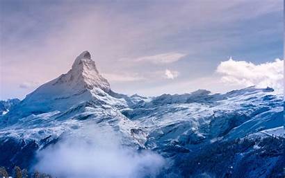 Matterhorn Mountain Snow Snowy Alps Switzerland Landscape