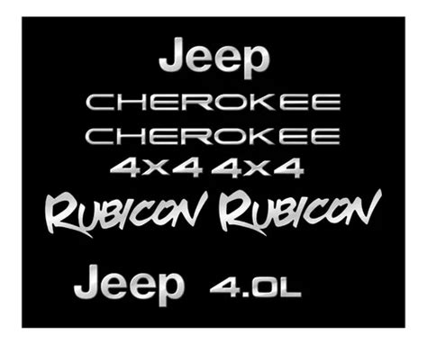 Kit Adesivo Emblema Jeep Gran Cherokee Rubicon 1998 4x4 Cromado
