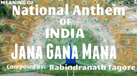 Jana Gana Mana Indian National Anthem Rabindranath Tagore Youtube