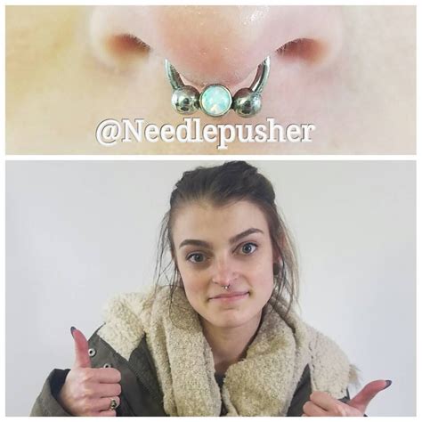 Cute Little Septum I Did A While Back Upgraded With This 3mm White Opal