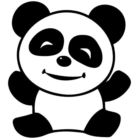 Happy Baby Panda Bear Sticker
