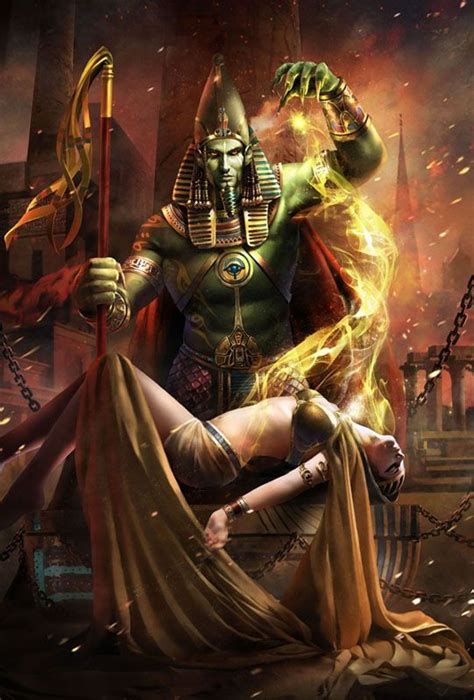 Egyptian Necromancerpriest Drawing Life From Female Character