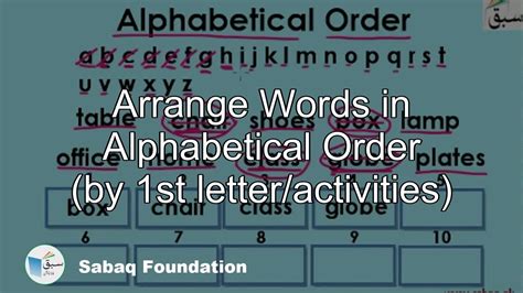 Alphabetical Order In Word