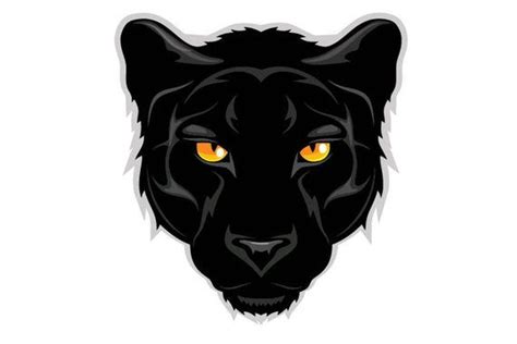 Black Panther Mascot Sports Team Clipart Vector Clip Art Etsy In 2020