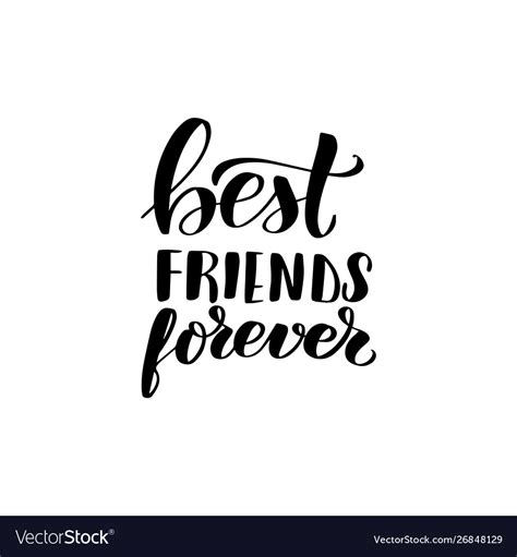 Lettering Best Friends Forever Royalty Free Vector Image