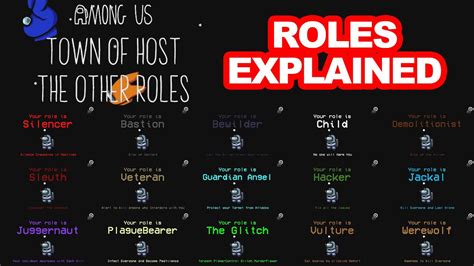 Roles Explained Among Us Town Of Host The Other Roles Mod Youtube