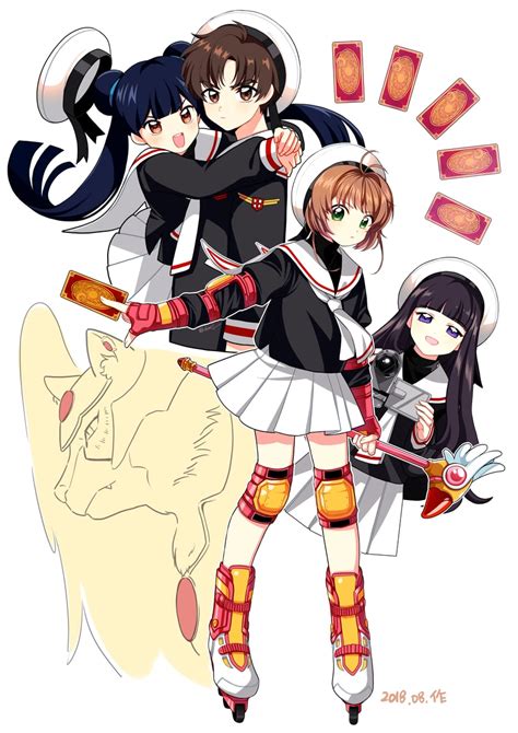 kinomoto sakura daidouji tomoyo li xiaolang li meiling and kerberos cardcaptor sakura