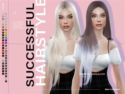 The Sims Resource Successful Hair By Leah Lillith Sims 4 Hairs
