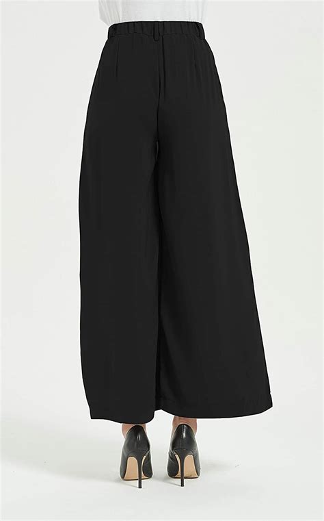 Tronjori Women High Waist Casual Wide Leg Long Palazzo Pants Trousers