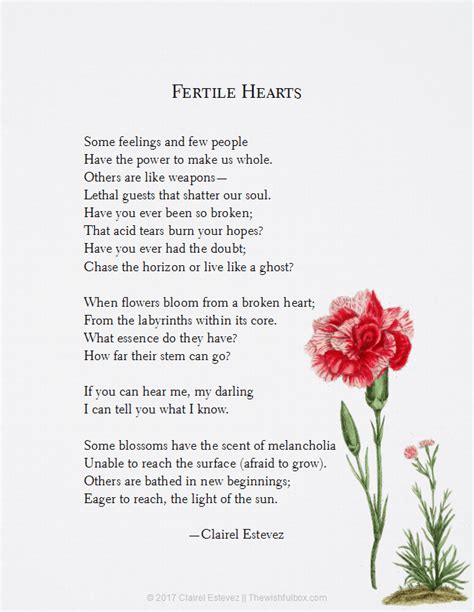 Fertile Hearts Flower Poem Flower Quotes Inspirational Poems In English