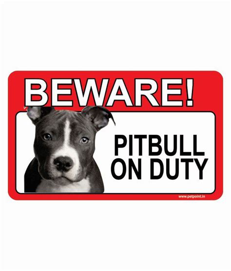 Pitbull Sign Warning Protected By Pit Bull X 12 Inch Beware Of Dog