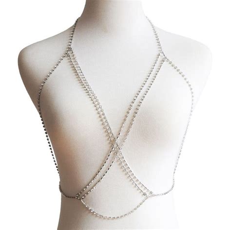 Rhinestone Body Chain Crystal Bra Body Jewelry Beach Or Etsy