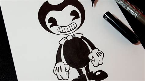 How To Draw Bendy And The Ink Machine Easy Drawing Youtube