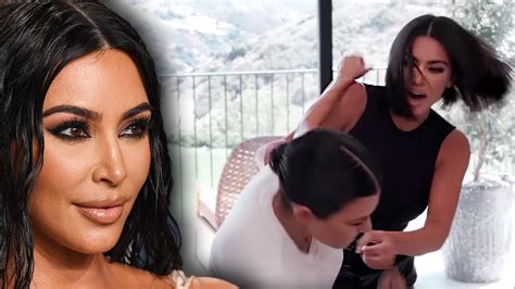 kim kardashian and kourtney kardashian feud in new viral video youtube