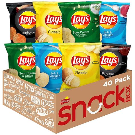Lays Potato Chip Variety Pack 1 Ounce Pack Of 40 40ct Lays Variet