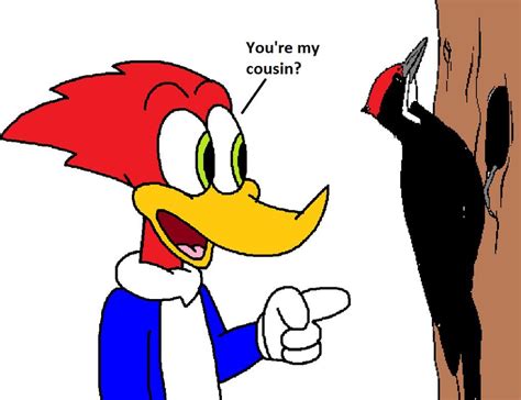 Woody Woodpecker Meets Real Life Woodpecker By Supermarcoslucky96 On