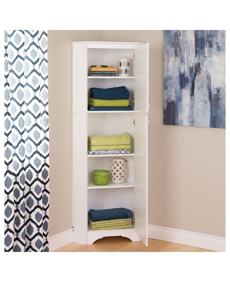 Prepac Elite Tall 2 Door Corner Storage Cabinet And Reviews Furniture