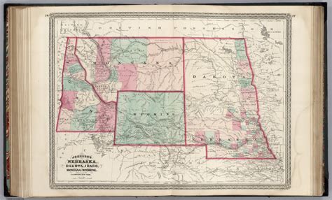 Nebraska Dakota Idaho Montana And Wyoming David Rumsey Historical