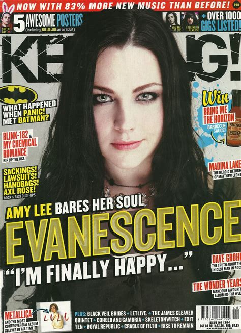 Amy Lee On The Cover Of The October 15 2011 Issue Of Kerrang Magazine