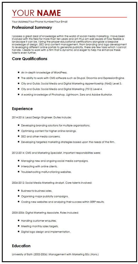 A number of documents are available here to guide you through the recruitment. Cv Sample For A Full Time Job Myperfectcv