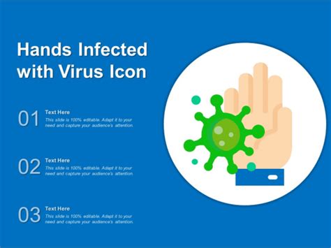 Hands Infected With Virus Icon Ppt Powerpoint Presentation File