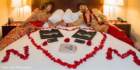 Sweet Indian Couple At Their Honeymoon Suite Bridal Honeymoon