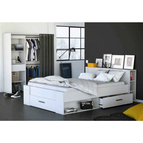 Camif vous propose une vaste sélection de lits de qualité. Lit Enfant Multi-Rangements "Baggy" 140x190cm Blanc