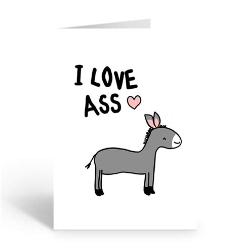 I Love Ass Kinky Body Positive Card Greeting Card Lgbtq Two Brides Presents