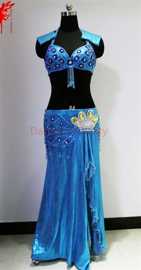 Lady Belly Dance Performance Clothes Luxury Stones Braskirt 2pcs Girls Belly Dance Clothing Set