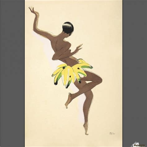 Josephine Baker Banana Skirt Dance Vintage Poster VINTAGE POSTER Canvas