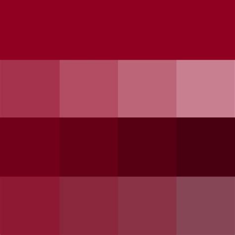 The Color Red Is Shown In Shades Of Maroon And Burgundy Which Are Very
