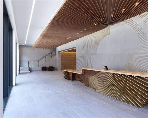 Wood veneer for office for hotel. 12 Inspiring Reception Desk Designs