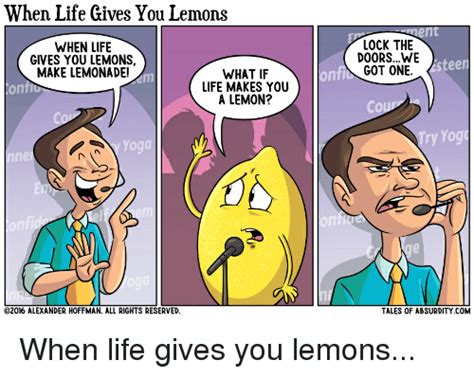 I love it when that happens. When Life Gives You Lemons WHEN LIFE GIVES YOU LEMONS MAKE ...
