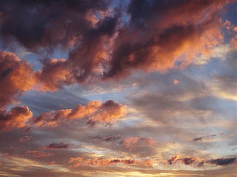 Hd Wallpaper Scarlet Skies With Clouds Sky Evening Sky Wolkenspiel