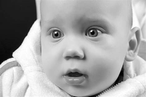 Surprised Baby Black And White Stock Photos Pictures And Royalty Free