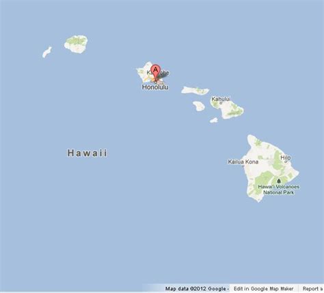 Honolulu On Map Of Hawaii