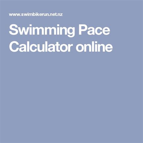Swimming Pace Calculator Online Swimming Calculator Swim Team