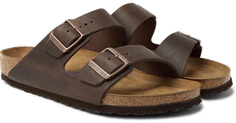 Birkenstock Suede Arizona Oiled Nubuck Sandals In Dark Brown Brown