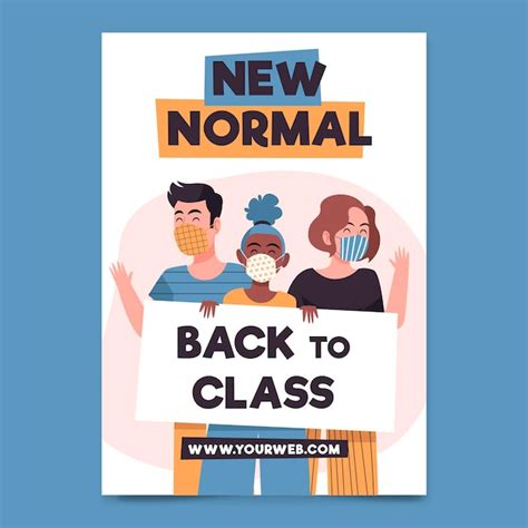 Free Vector New Normal Poster Template Illustrated