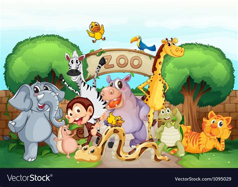 A Zoo And The Animals Royalty Free Vector Image