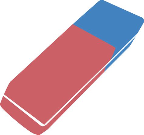 Eraser Icon On White Background Red And Blue Eraser Symbol Rubber